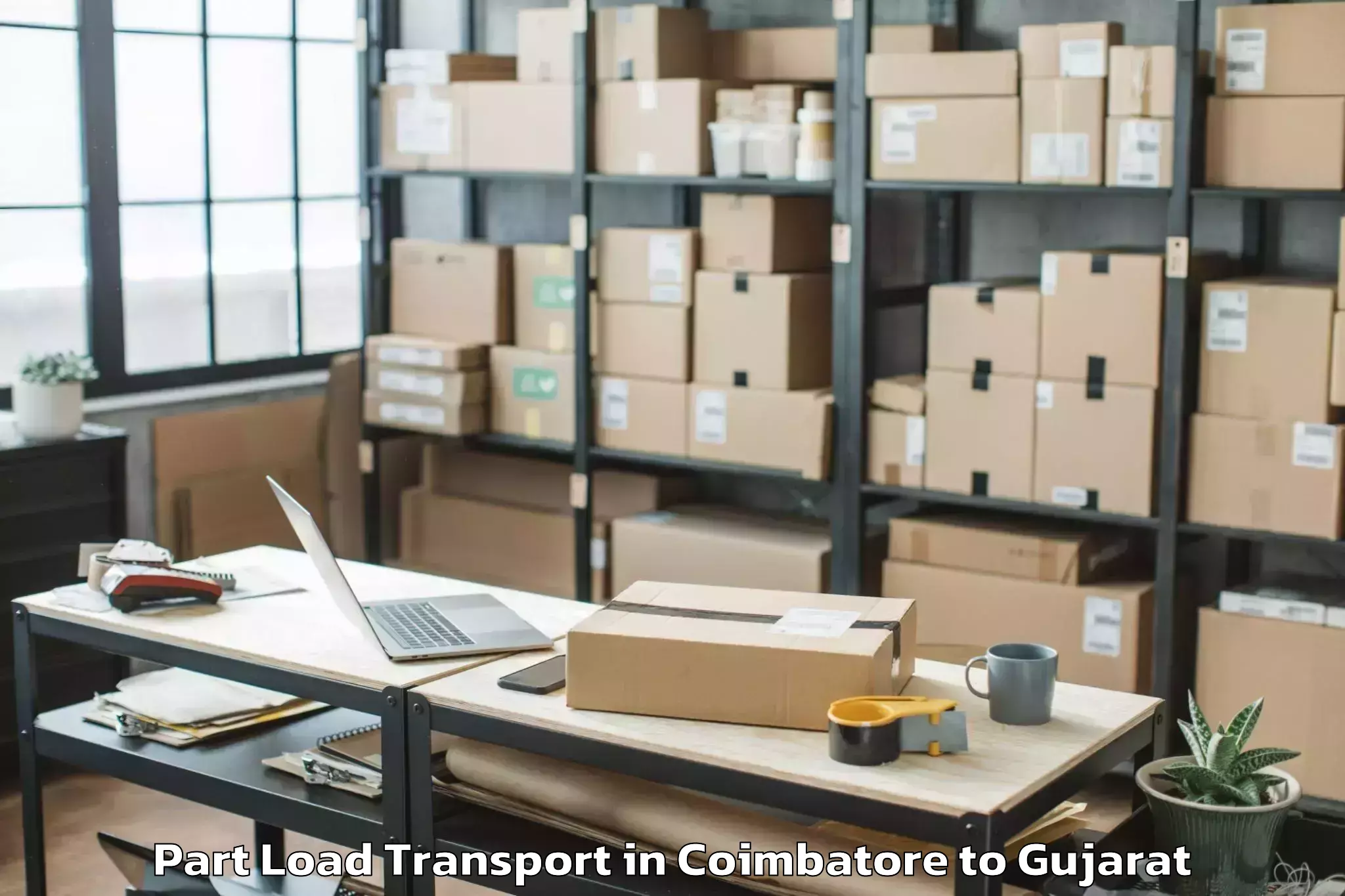 Leading Coimbatore to Amod Part Load Transport Provider